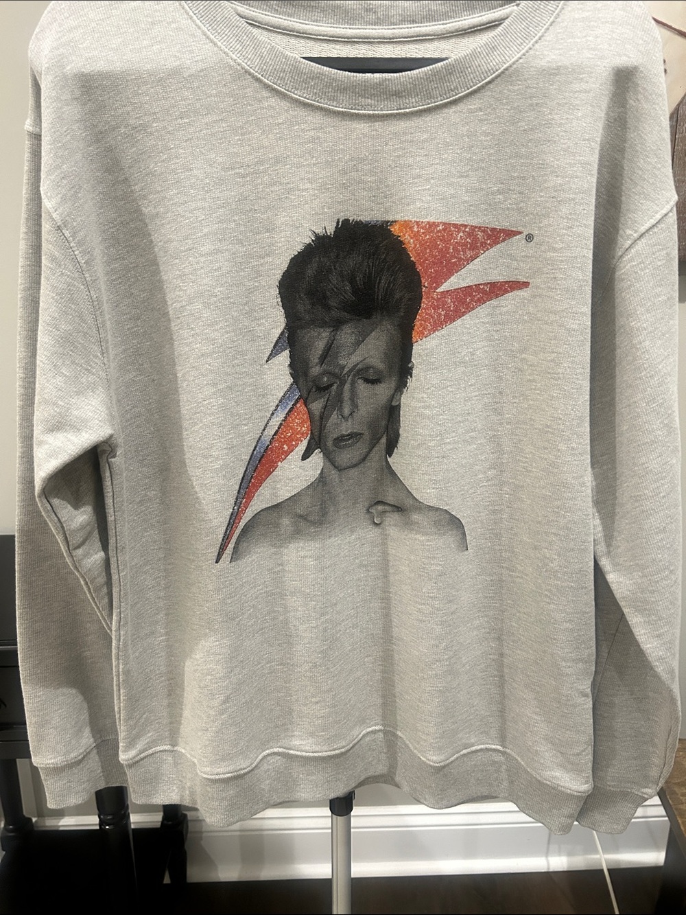 Vintage Canvas David Bowie Size Small Gray Graphic Crewneck Sweatshirt / NWOT